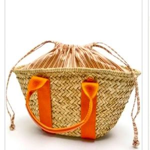 NWT ZARA Raffia basket bag